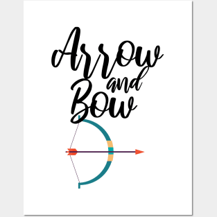 Archery arrow and bow Posters and Art